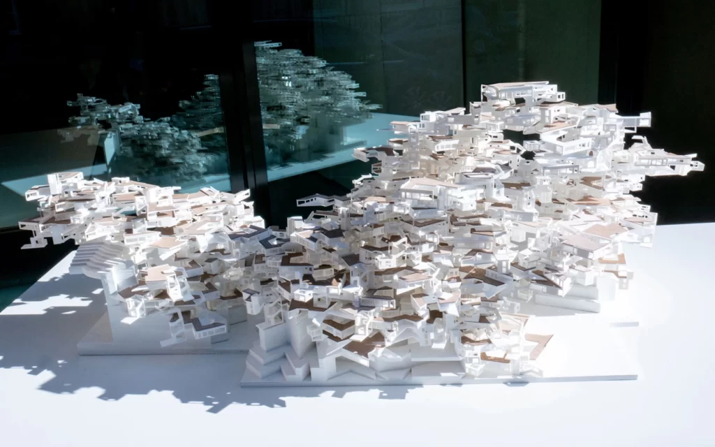 a 3d printing model in white as Architectural Modeling materials