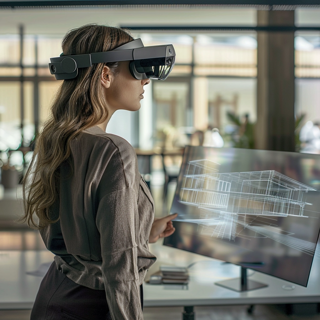 Augmented Reality in Building uses the AR headset