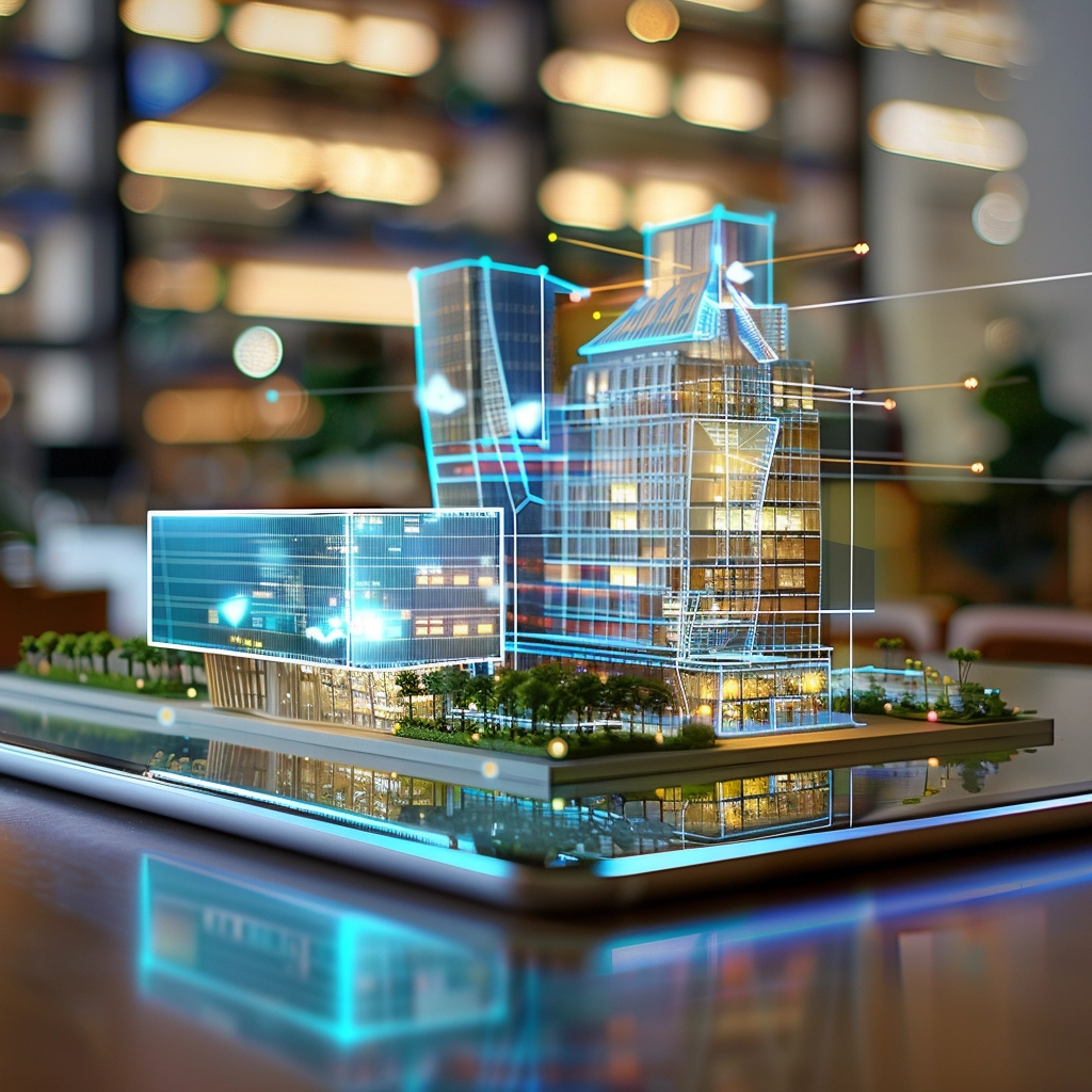 A 3D model of architectural physical model designed as AR technology solutions 