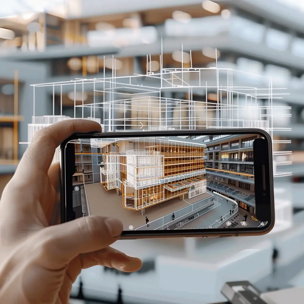  Augmented Reality in Architecture SHOWED BY CELLPHONE 