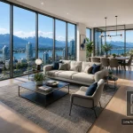 3D real estate walkthrough software showing first person navigable Vancouver condo interior in daylight
